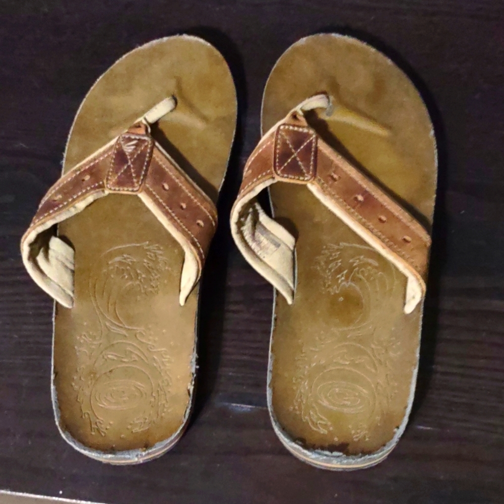 Gotcha men's leather sandals / flip flops